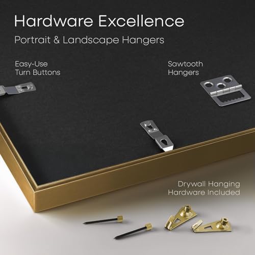 Homeforia 5x10 Bronze License Frame, High-End Metal, 3.5x8 Mat, Glass - Image 4