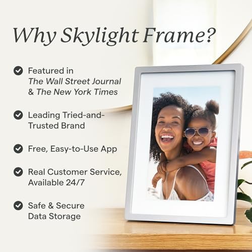 Skylight Digital Picture Frame, Load from Phone Capability, 10" Gold - Image 5