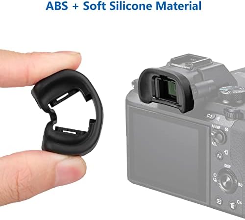 Updated Soft Silicone Camera Eyepiece Eyecup for Sony A7III A7II A9 A7S A99II A58 A7 A7R IV A7RIII A7SII, 2Pack Camera Hot Shoe Cover for Sony + 2Pack Camera Eye Cup Replacement for Sony - Image 3