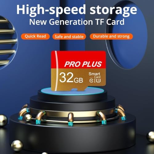 TF Card 32GB with Adapter, High Speed Memory Card, UHS-I C10 A1 Memory TF Card for Tablet/Mobile Phone/Camera/Car Audio/Game Console (32, GB) - Image 2