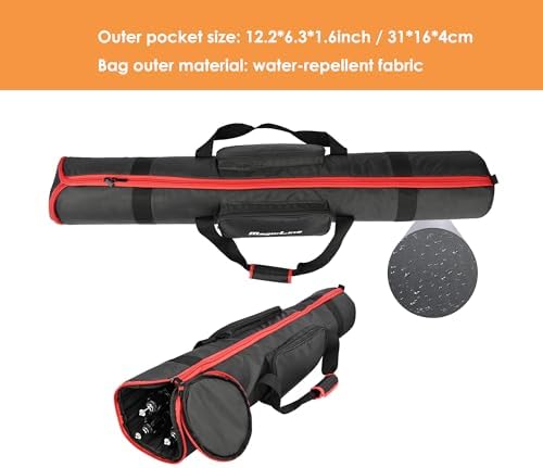 MagicLine Tripod Carrying Case Bag 47.2x7.9x7.9inch, with 2 Outer Pockets+1 Inner Pocket+3 Inner Compartments, Padded Carry Case for Light Stands,Mic Stands,Tripods,Monopods - Image 3