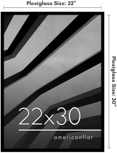 Americanflat 22x30 Poster Frame - Slim Molding - Black - Image 2