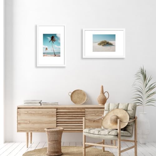 12x18 Wood Picture Frame Set of 4, Wall Mount for Home Decor, White - Image 2