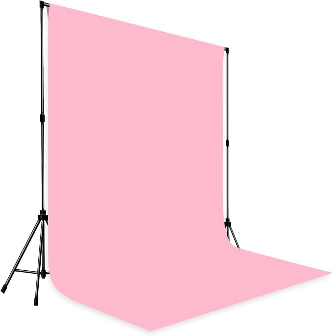 Pink Photo Backdrop Fabric Professional Background 5x7ft Valentine's Day | Seamless Design eliminates Wrinkle Portrait Photography Wedding Dark Theme Decorations - Image 3