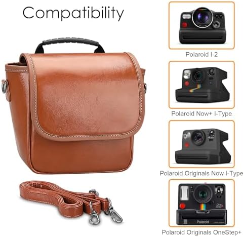 Fintie Camera Bag Compatible with Polaroid Now+ Generation 3/2/1 I-Type, Polaroid Now Gen 3rd/2nd/1st, OneStep 2 VF, I-2 Instant Film Camera Travel Shoulder Case with Adjustable Strap Accessories - Image 2