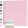 Scrapbook Photo Album 10x10 Inches 40 Pages Linen Cover Pink by Bonyomor
