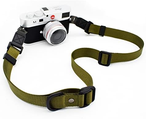 Camera Strap, Quick Adjustable Shoulder Sling Camera Neck Shoulder Strap for Leica Fuji Pentax Canon Micro Single and DSLR Camera Green - Image 2
