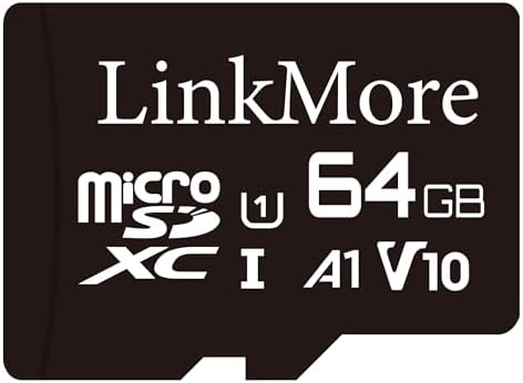 LinkMore XV11 64GB Micro SD Card, microSDXC, A1 U1 V10, Up to 95MB/s by LinkMore