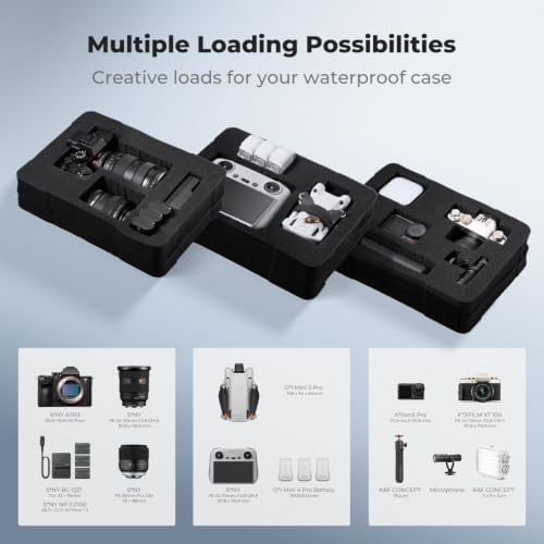 K&F CONCEPT Waterproof Hard Case, IP67 Protective Case with Pre-Scored Foam - Image 6