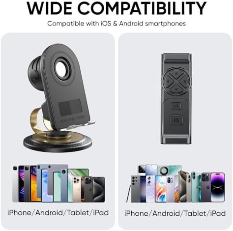 Cell Phone Stand with Instant Wireless Induction Bluetooth Speaker(Video Control/Camera Control), Portable Bluetooth Speaker for Home and Outdoors, All Day Playtime, Compatible with iOS/Android - Image 6