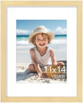 Vittanly 11x14 Picture Frame Made of Solid Wood for Wall & Table, Natural by Vittanly