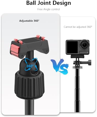 Magnetic Quick Release Mini Tripod Stand for Insta360 Ace Pro 2 X5 (40cm/15.75 Inch), Extendable Selfie Stick Extension Rod Handle Grip Monopod for Insta Ace Pro Accessories - Image 3