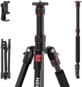 NEEWER Basics TP15 Camera Tripod Monopod, 68" Metal Heavy Duty Portable Travel DSLR Cell Phone Stand with Cellphone Holder Mount Compatible with iPhone Filming Video Recording, Ball Head Not Included by Neewer