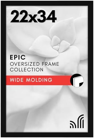Americanflat 22x34 Poster Frame - Engineered Wood - Black by Americanflat
