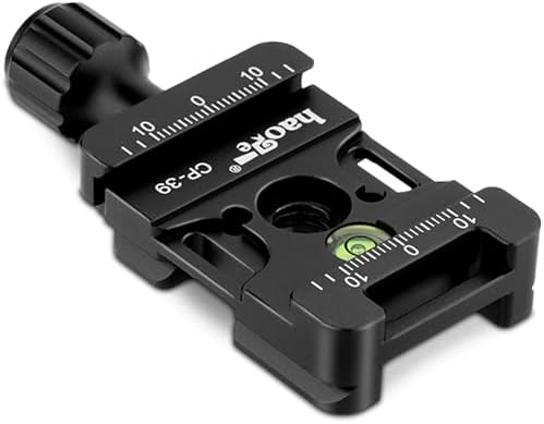 Haoge CP-39 Screw Knob Quick Release Clamp Adapter with Hand Strap Bosses Boss Slot fit RRS Sunwayfoto Kirk Benro Arca Swiss Tripod or Monopod Head on Canon Nikon Sony Pentax Olympus Fujifilm Camera - Image 2