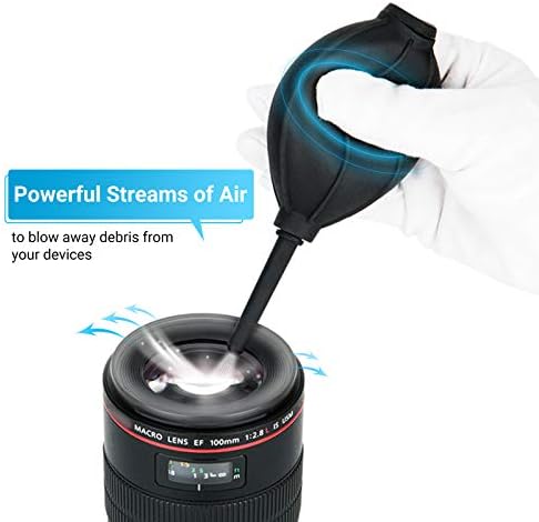 Soft Tip Silicone Super Air Blower Blaster Pump Dust Cleaner Include Micro Fiber Cleaning Cloth, Bulb Blower for Digital SLR Lens Sensor LCD Screens Musical Instruments Keyboards Telescope Filters - Image 2