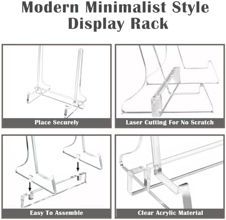 5.9 inch Clear Acrylic Easel,Decorative Plate Stands for Display - Image 5