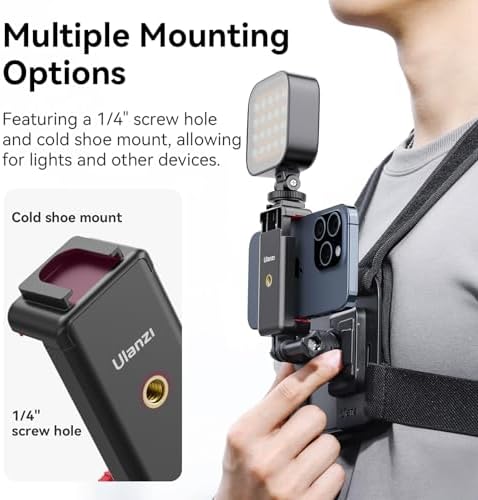ULANZI CM028 Adjustable Chest Mount Harness for Action Camera Phone - Image 6