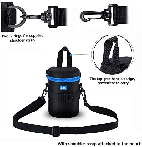 JJC Camera Lens Case Pouch, Padded Bag Fits Lens up to 3.1 x 5.3 (D x L) - Image 2