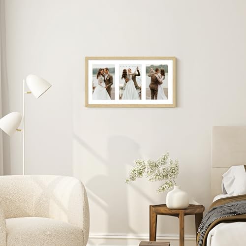 DUENPY 8x14 Solid Wood Collage Frame For 3 4x6 Photos - Image 7