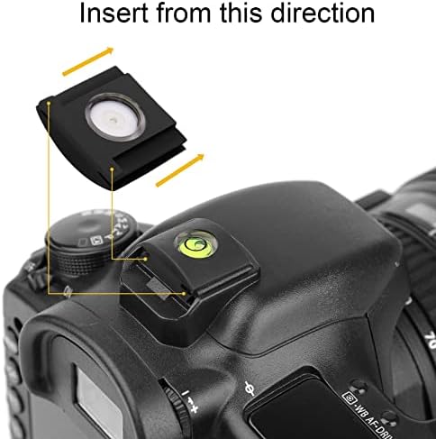 ChromLives 4Pack Camera Hot Shoe Cover Level with Spirit Level Bubble, Universal Fit for DSLR Cameras, Black Rubber, Wall Mount - Image 5