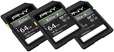 PNY 64GB Elite-X C10 U3 V30 SDXC Flash Memory Card 3-Pack, UHS-I, 4K UHD - Image 2