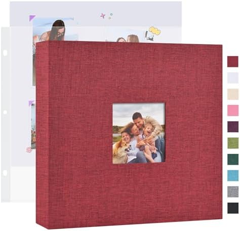 Mublalbum 10x10 Inch 3 Ring DIY Scrapbook Photo Album 40 Pages, Red by Mublalbum