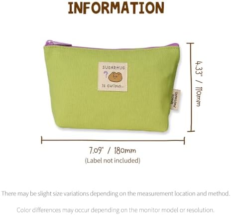 Monolike Unmatched Friends daily Pouch, Green - Pencil Pouch, Portable Pencil Bag, Pencil Case, Office Pouch case - Image 2