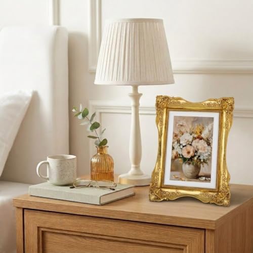 Gold Vintage Picture Frame 5x7, Antique Ornate Photo Frame Décor - Image 6