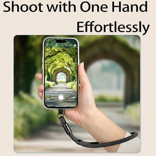 Wrist Lanyard, Phone Wrist Strap for iPhone Case Camera, Anti Theft Strap Lanyard with 360° Rotating Hook (Black&Purple) - Image 6