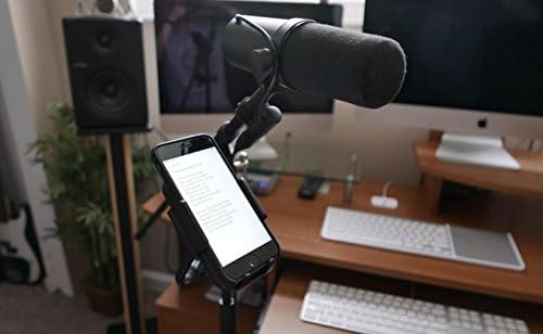 Accessory Basics Music Boom Mic Microphone Stand Smartphone Mount w/360° Swivel Adjust Holder for All Smartphones up to 3.75 inches Wide (Zoom Video Compatible) - Image 6