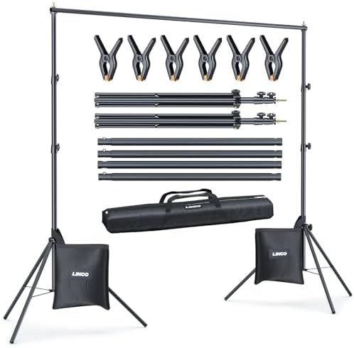 LINCO Lincostore Backdrop Stand Kit 10x7ft for Photography by LINCO