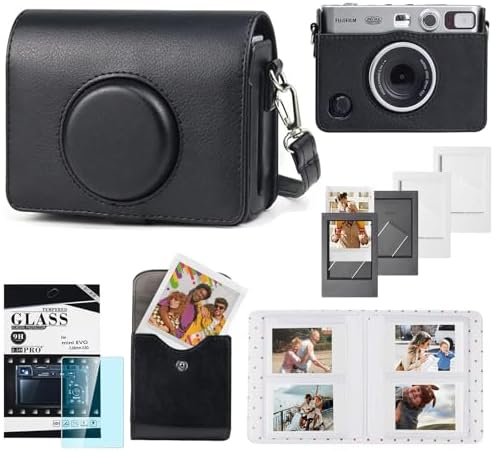 CAIYOULE Camera Case for Fujifilm Instax Mini EVO Instant Camera, Black by CAIYOULE