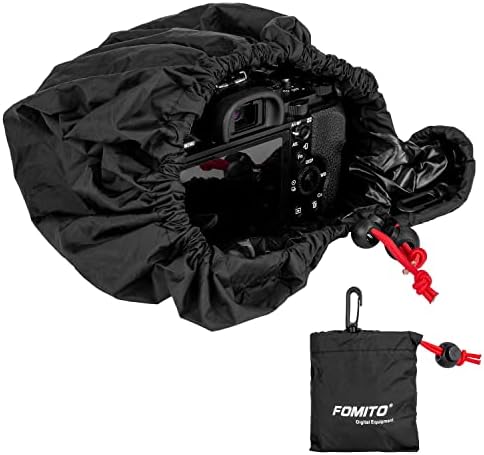 FOMITO Camera Rain Cover Coat Storage Bag Protector Rainproof Waterproof for Canon Nikon Sony by FOMITO