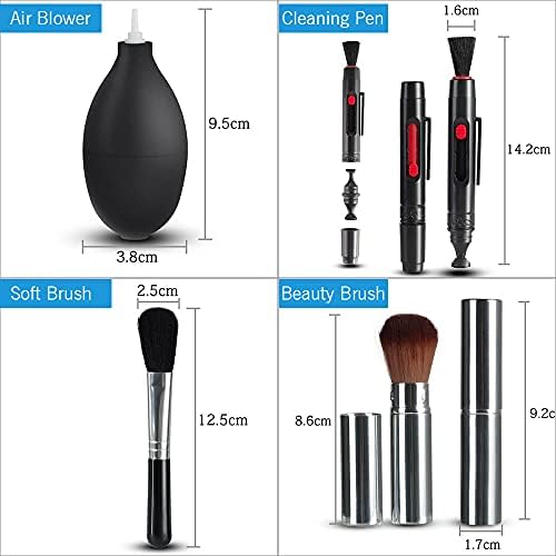 Professional Camera Cleaning Kit Lens Cleaning Kit with Air Blower Cleaning Pen Cleaning Cloth for Most Cameras, Mobile Phones, Laptops - Image 4