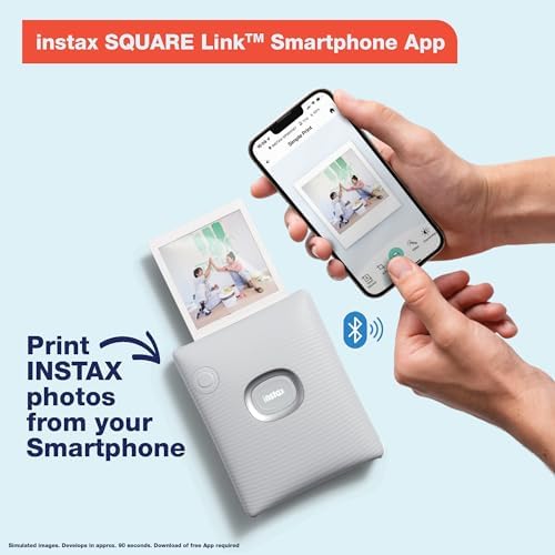 Fujifilm Instax Square Link Smartphone Printer- Ash White - Image 2