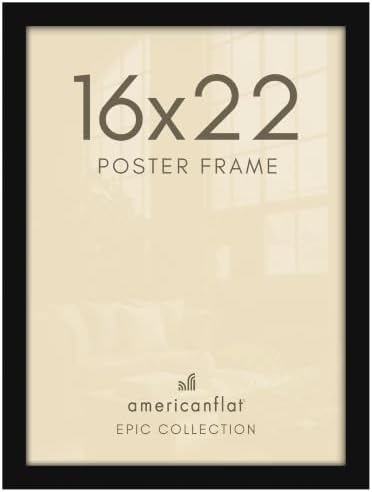 Americanflat 16x22 Poster Frame - Engineered Wood - Black by Americanflat