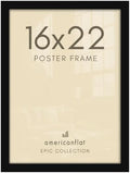Americanflat 16x22 Poster Frame - Engineered Wood - Black by Americanflat