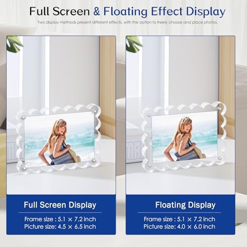 Scalloped Magnetic Picture Frame 4x6 Inch-6Pack Photo Frames - Image 5