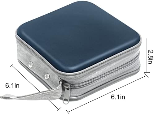 Siveit CD/DVD Cases 40 Capacity Disc Storage Binder for Car(Dark Blue) - Image 6