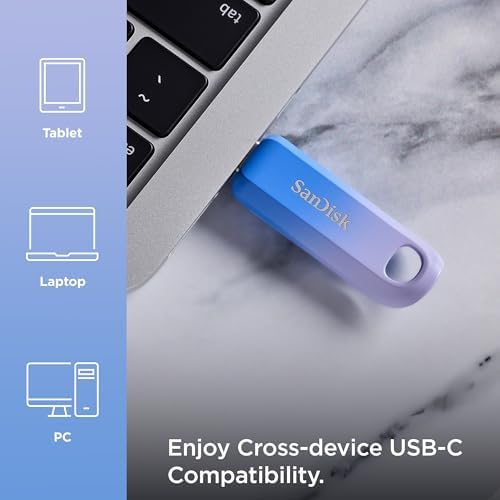 SANDISK 512GB Creator USB-C Flash Drive - Up to 400MB/s, USB Type-C - Compatible with Laptops and Tablets -3 Months of Adobe Lightroom Included - SDCZ75C-512G-G46 - Image 4