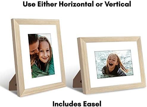 Americanflat 8x10 Picture Frame - Matted to 5x7 - Natural Oak - Image 5