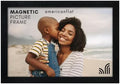 Americanflat 4x6 Magnetic Picture Frame for Refrigerator - Acrylic Panels with Strong Back Magnet - Magnetic Frames for Photos, Locker Decor, or Office Display - Black by Americanflat