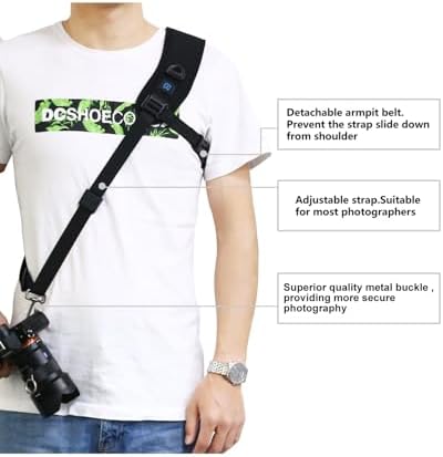 PULUZ Camera Shoulder Strap with Quick Release and Anti-Slip Soft Pad, Adjustable Camera Sling Strap for Photographers - Image 3