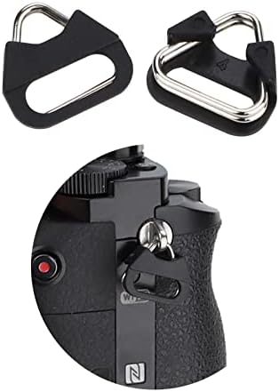 Leftfoto Stainless Steel Triangle Split Ring,Camera Strap Hook Lug Ring, with Plastic Cap,for Belt Hook Lanyard for Camera Shoulder Strap (4 pcs) - Image 5