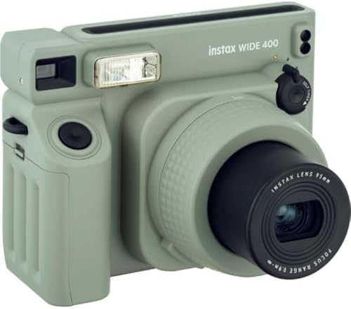 FUJIFILM INSTAX Wide 400 Instant Camera | Sage Green Bundled with INSTAX Wide Instant Film | 20 Exposures + Wide Album & Colored Frames + Cleaning Cloth (4 Items) - Image 3