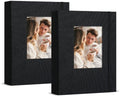 5x7 Photo Album 2 Pack 52 Pockets Fabric Black by Remowith