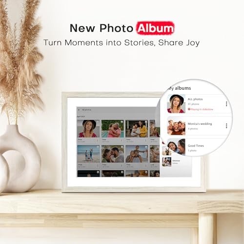 Frameo 10.1" Digital Picture Frame WiFi 32GB, Birthday Gifts for Mom, Women - Image 6