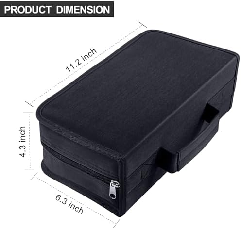 Siveit CD Case DVD Storage Holder, CD/DVD Case Wallet 128 Capacity DVD Cases Organizer CD Binder, Portable CD Wallet for Home Travel (Black binder, Black) - Image 2