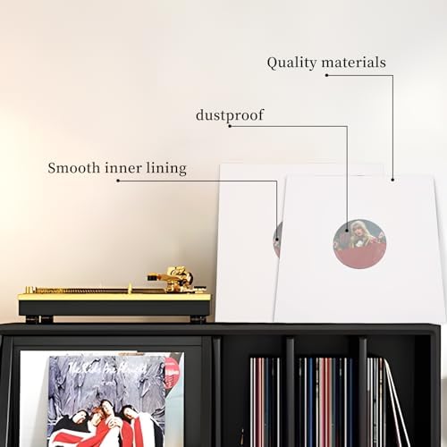 12 Inches Vinyl Record Inner Paper Sleeves with PO Film, 10pcs (Square) - Image 4